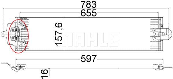 Oil Cooler, automatic transmission BEHR *** PREMIUM LINE *** CLC 49 000P - image 2