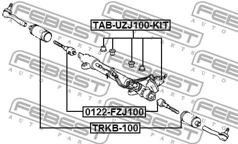 Mounting, steering gear TAB-UZJ100-KIT - image 2