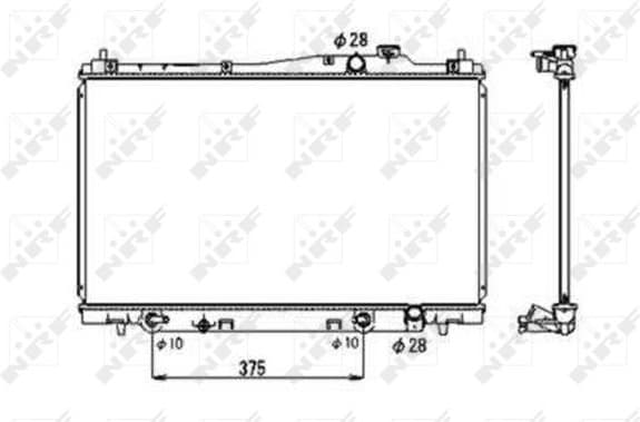 Radiator, engine cooling 53678