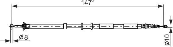 Cable Pull, parking brake 1 987 477 970