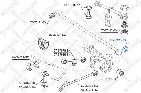 Mounting, control/trailing arm 87-37120-SX - image 2