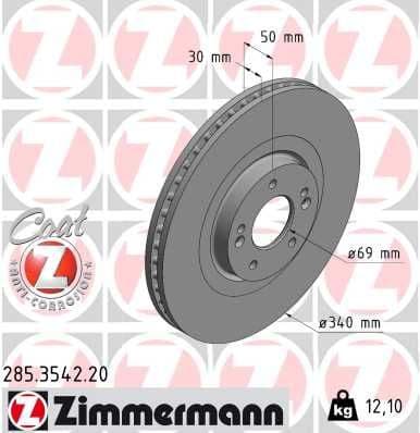Brake Disc COAT Z 285.3542.20