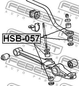 Mounting, axle strut HSB-057 - image 2