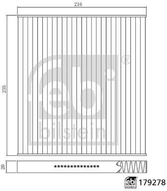 Filter, cabin air 179278