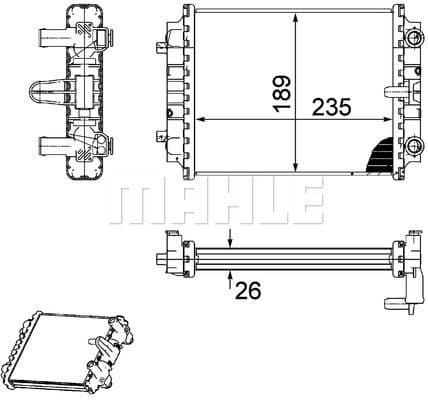 Radiator, engine cooling BEHR *** PREMIUM LINE *** CR 913 000P