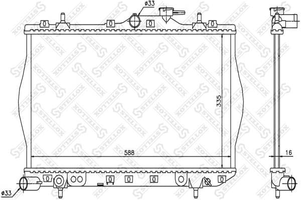 Radiator, engine cooling 10-25279-SX