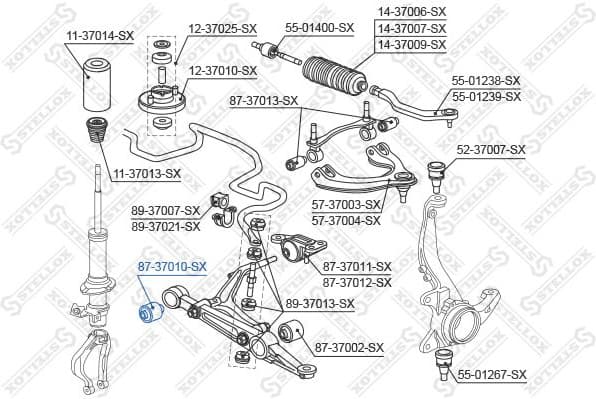 Mounting, control/trailing arm 87-37010-SX - image 2