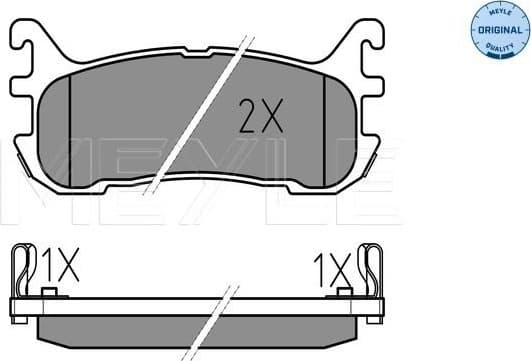 Brake Pad Set, disc brake MEYLE-ORIGINAL: True to OE. 025 233 8713/W