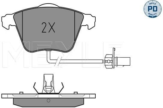Brake Pad Set, disc brake MEYLE-PD: Advanced performance and design. 025 239 5020/PD