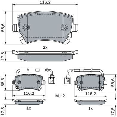Brake Pad Set, disc brake 0 986 424 057 - image 7