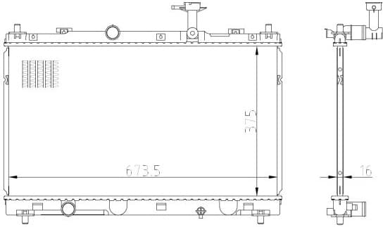 Radiator, engine cooling 550031