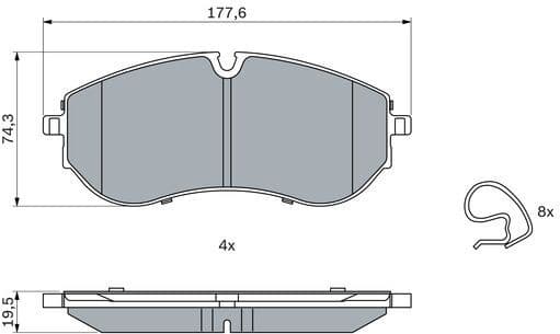 Brake Pad Set, disc brake 0986424931