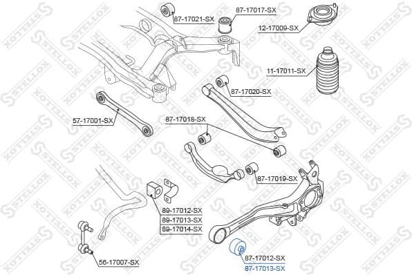 Mounting, control/trailing arm 87-17013-SX - image 2