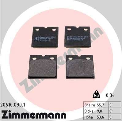 Brake Pad Set, disc parking brake 20610.090.1
