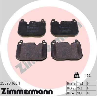 Brake Pad Set, disc brake 25028.160.1
