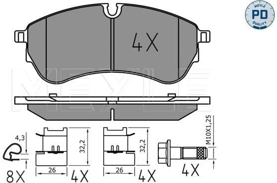 Brake Pad Set, disc brake MEYLE-PD: Advanced performance and design. 025 221 4721/PD