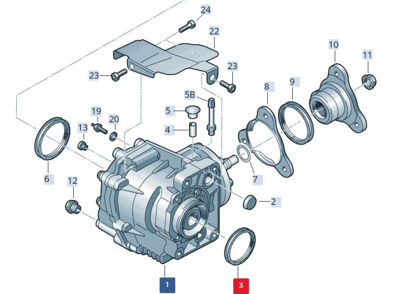 Seal differential-shaft 010 35170B - image 2