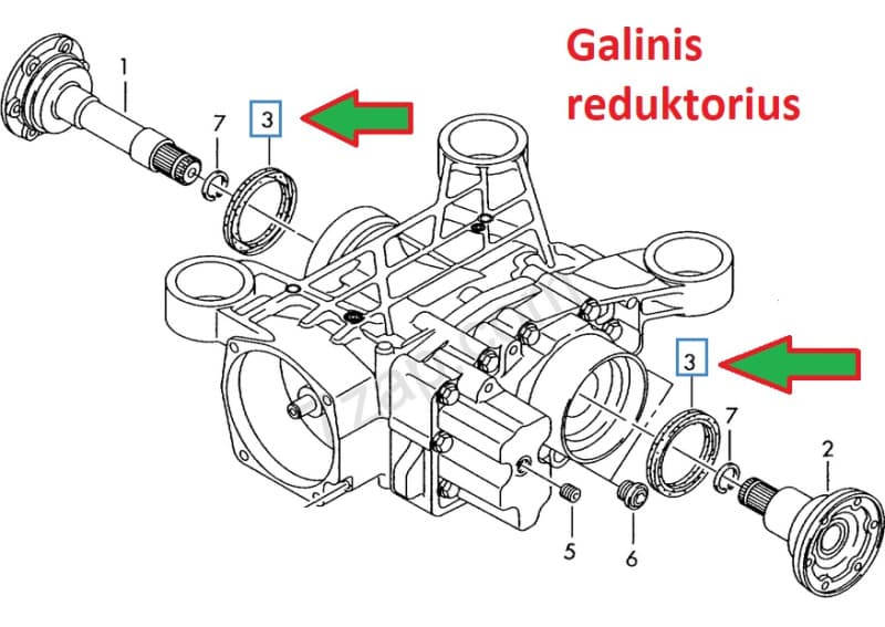 Seal differential-shaft 010 33862B - image 5