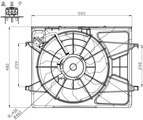 Fan, engine cooling 47958