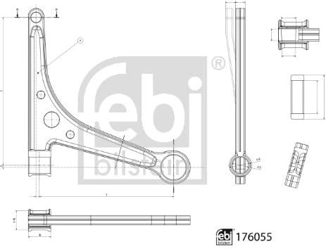Control/Trailing Arm, wheel suspension 176055