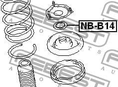 Rolling Bearing, suspension strut support mount NB-B14 - image 2