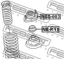 Rolling Bearing, suspension strut support mount NB-K11 - image 2