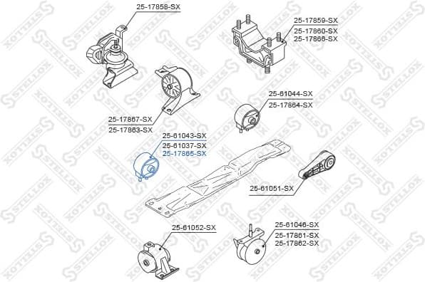 Mounting, engine 25-17865-SX