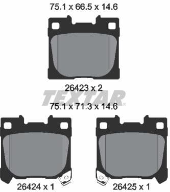 Brake Pad Set, disc brake 2642301