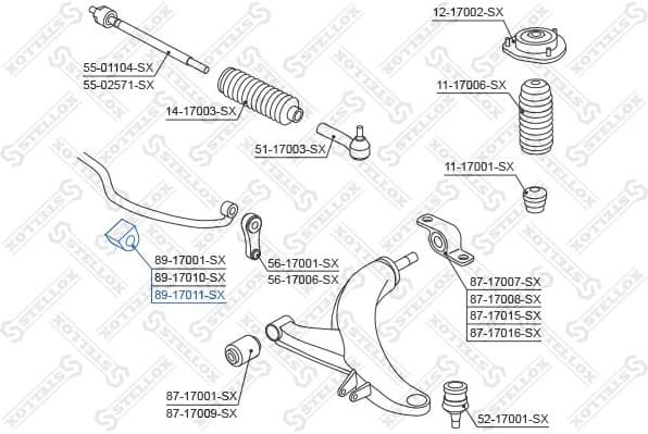 Mounting, stabiliser bar 89-17011-SX - image 2