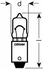 Osram Bulb H10W 12V BA9S UNV1 - 64113 (OSRAM) - Autoera
