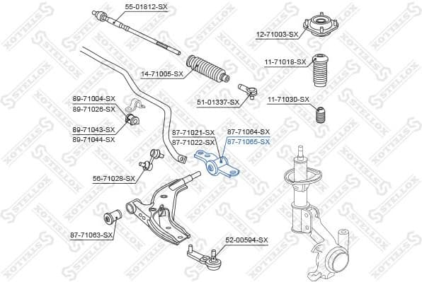 Mounting, control/trailing arm 87-71065-SX - image 2