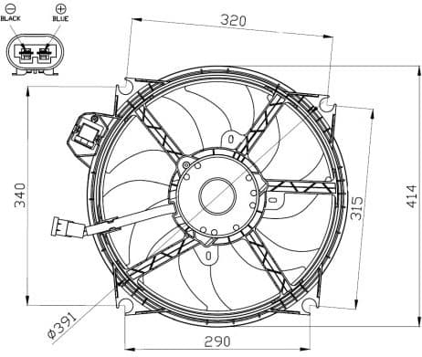 Fan, engine cooling 47965