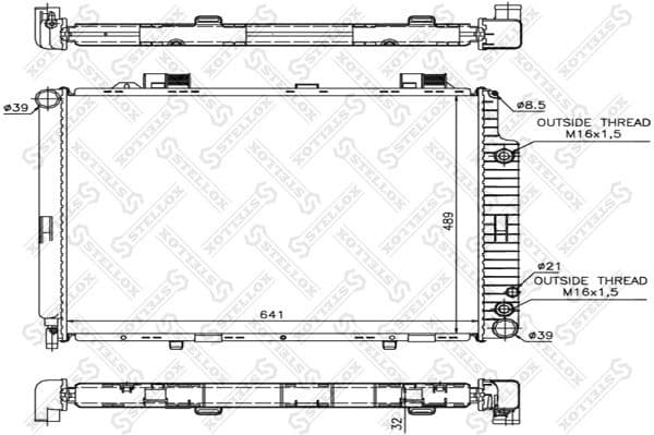 Radiator, engine cooling 10-25093-SX