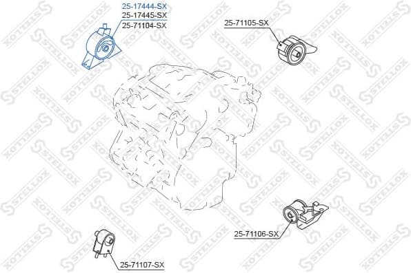 Mounting, engine 25-17444-SX