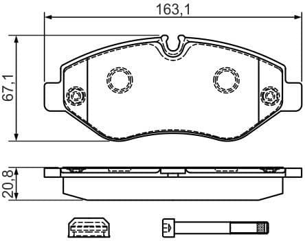 Brake Pad Set, disc brake 0986494728