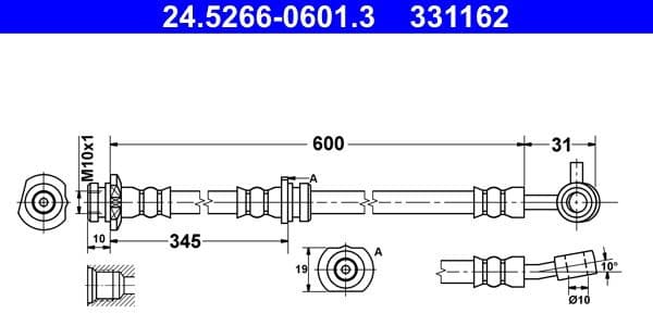 Brake Hose 24.5266-0601.3