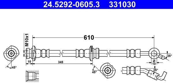 Brake Hose 24.5292-0605.3