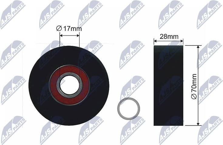 Tensioner Pulley, V-belt RNK-BM-030