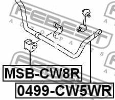 Stabiliser Bar, suspension 0499-CW5WR