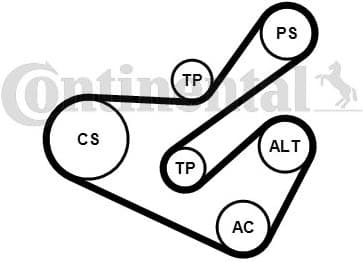 V-ribbed Belt Set 6PK1740K1 - image 2