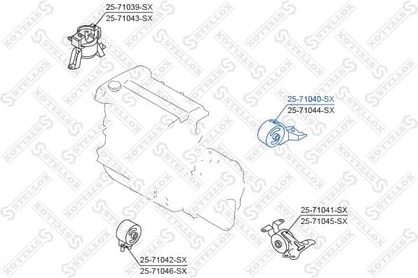 Mounting, engine 25-71040-SX - image 2