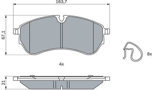 Brake Pad Set, disc brake 0986424929