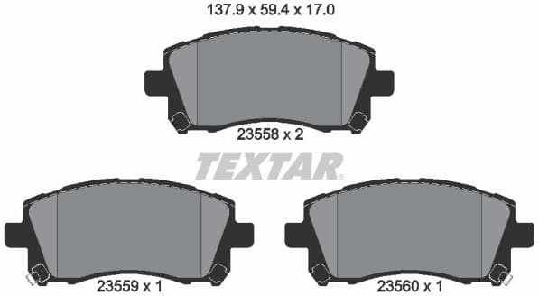 Brake Pad Set, disc brake 2355802