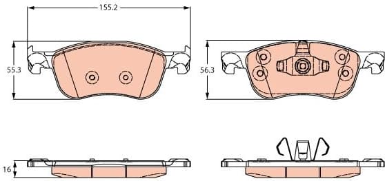 Brake Pad Set, disc brake GDB2261