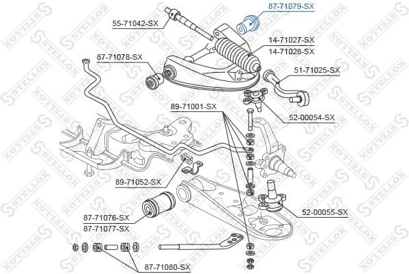 Mounting, control/trailing arm 87-71079-SX - image 2