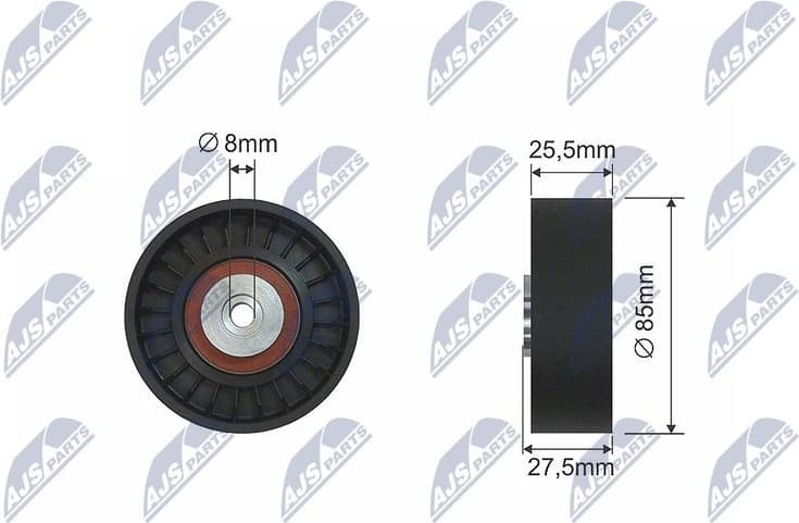Deflection Pulley/Guide Pulley, V-belt RNK-AU-038