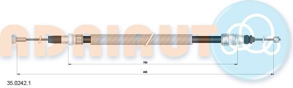Cable Pull, parking brake 35.0242.1