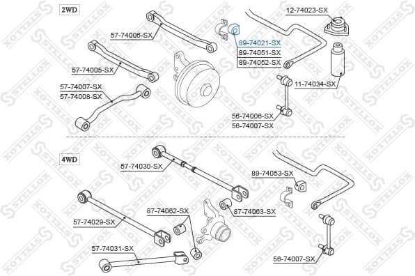 Mounting, stabiliser bar 89-74021-SX - image 2