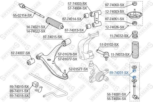 Mounting, stabiliser bar 89-74031-SX - image 2