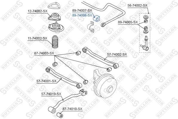 Mounting, stabiliser bar 89-74008-SX - image 2